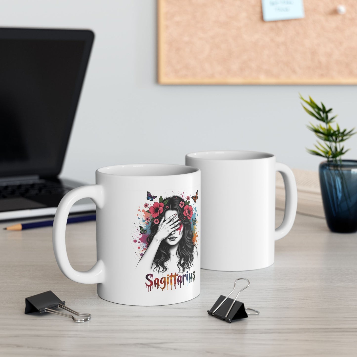Color Splash Ceramic Sagittarius Zodiac Mug - 11oz & 15oz Artist Design