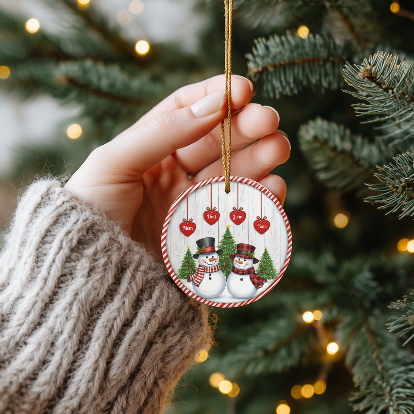 🎄Personalized Snowman Family Name or First Christmas Keepsake