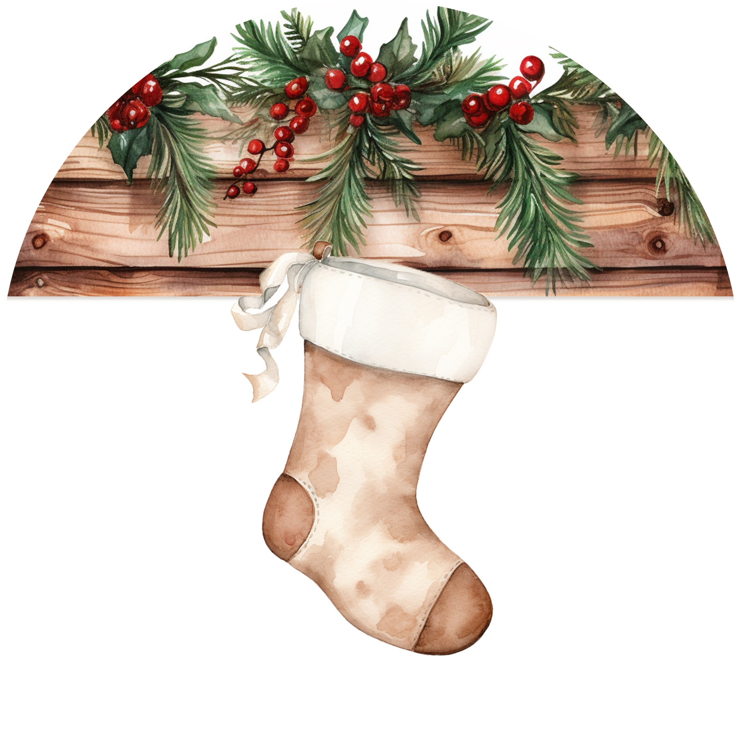 🎄 Personalized Rustic Stocking Ornament