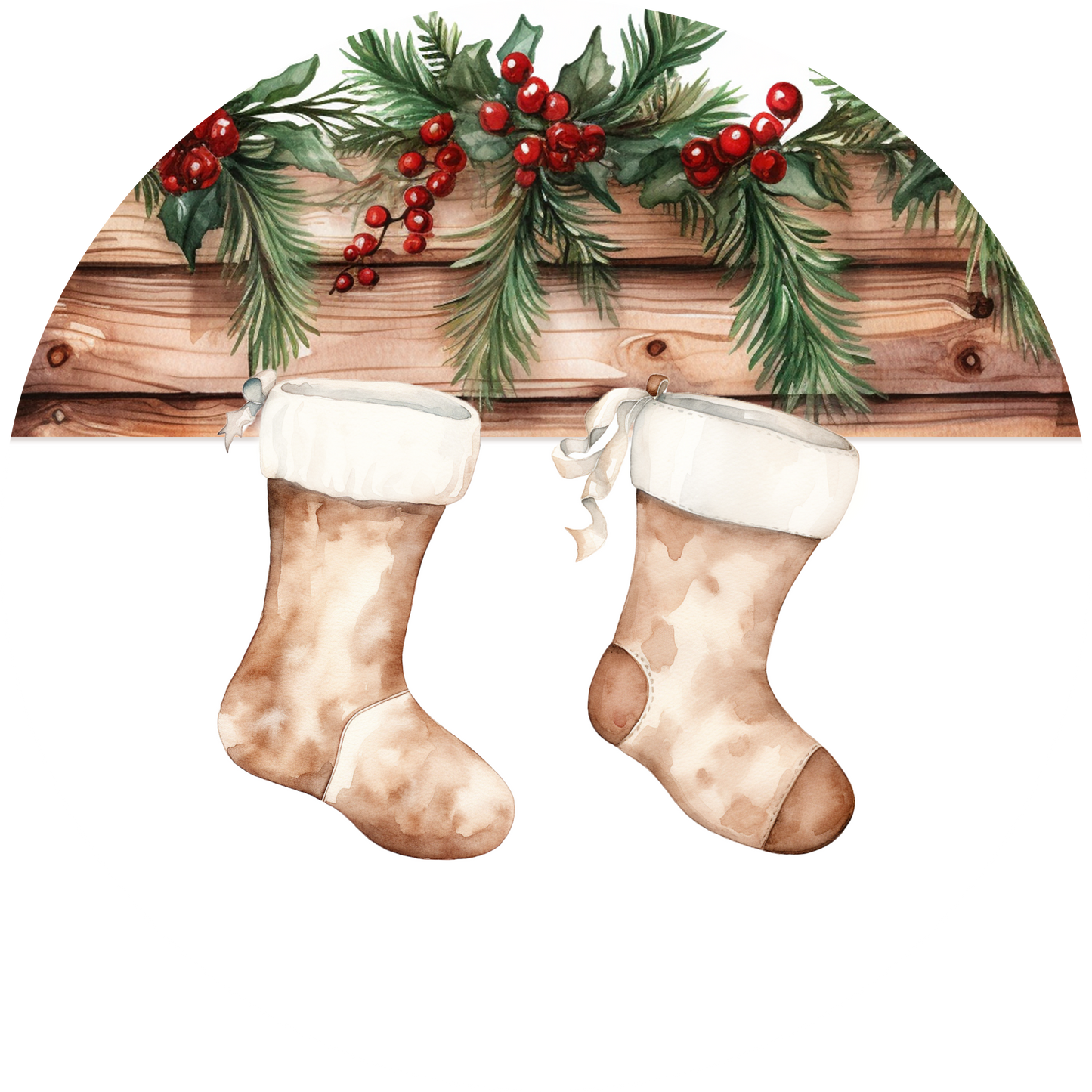 🎄 Personalized Rustic Stocking Ornament