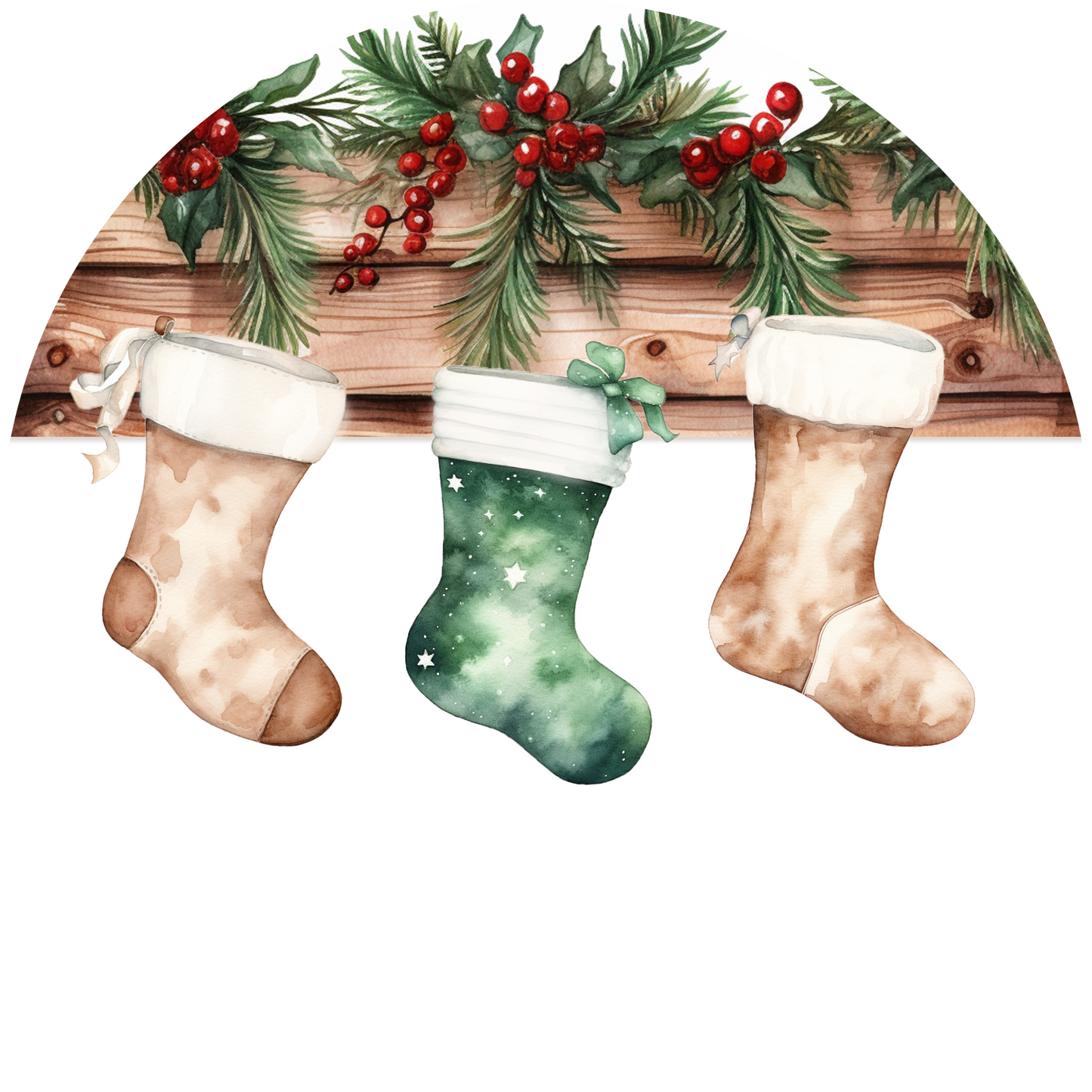 🎄 Personalized Rustic Stocking Ornament