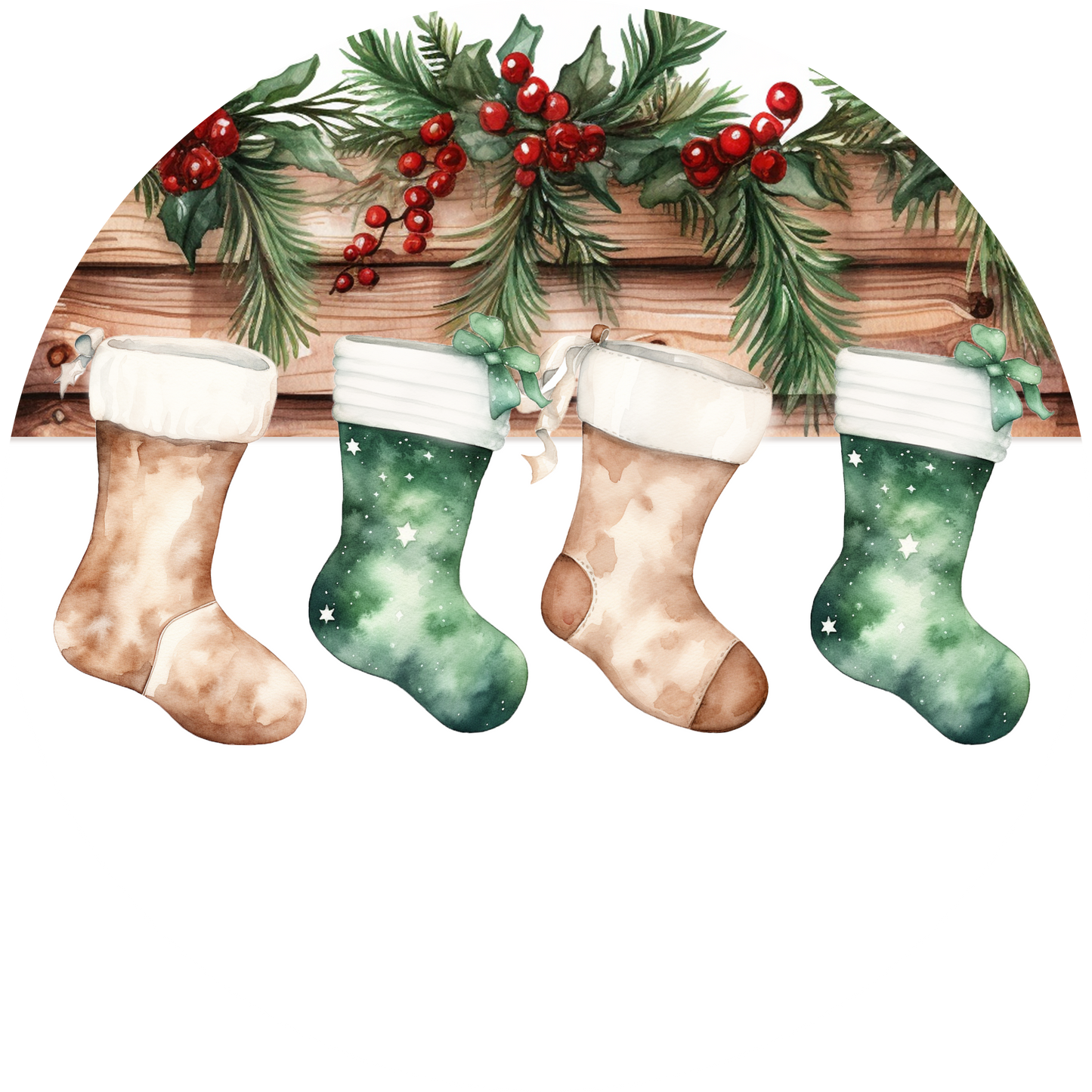 🎄 Personalized Rustic Stocking Ornament