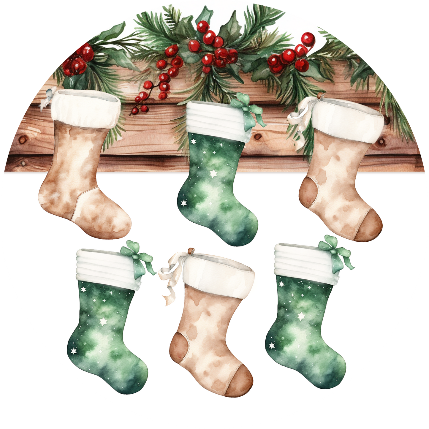 🎄 Personalized Rustic Stocking Ornament