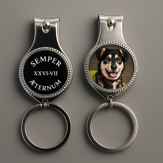 Custom Photo Bottle Opener & Nail Clipper Keychain