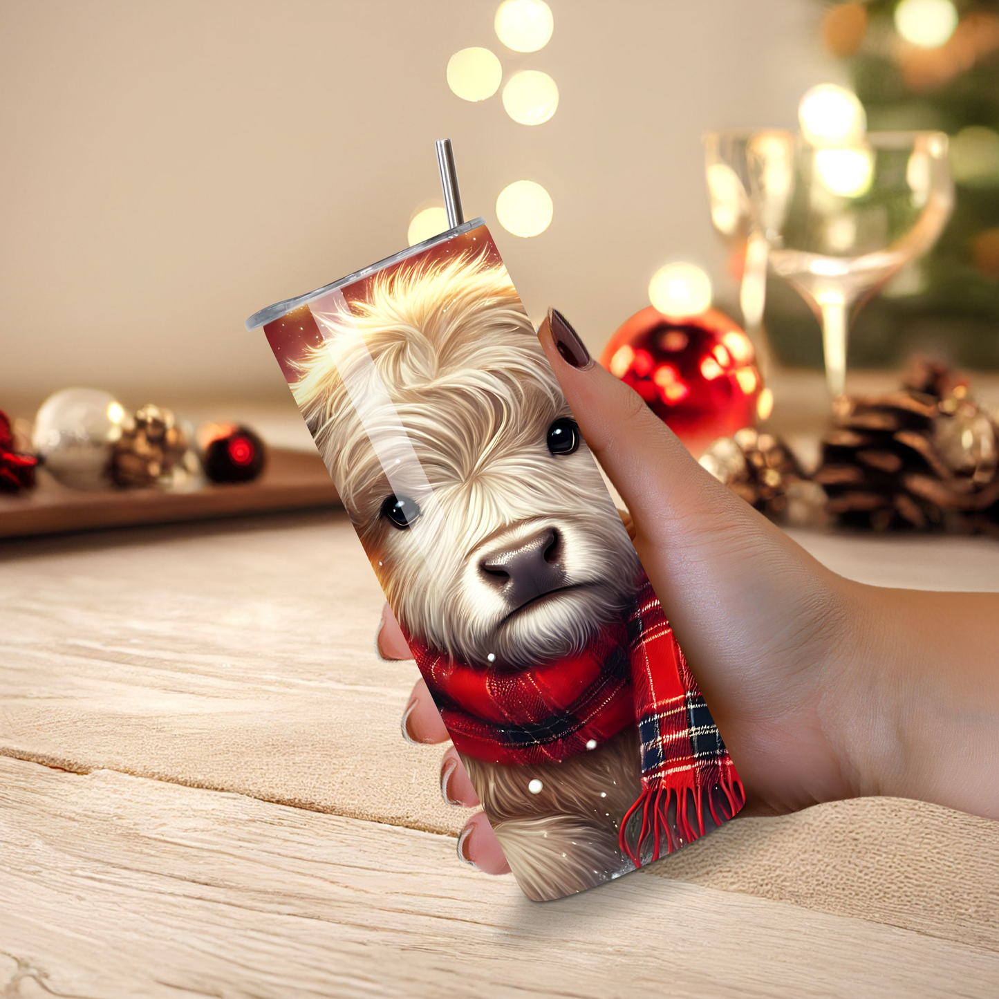 Chrismas Cow Tumbler